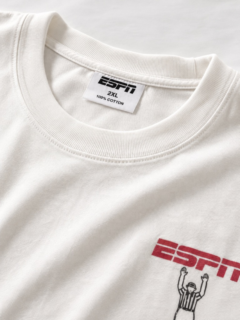 ESPN Men’s 2XL White Football Referee Signals Graphic T-Shirt Short Sleeve - Picture 6 of 11